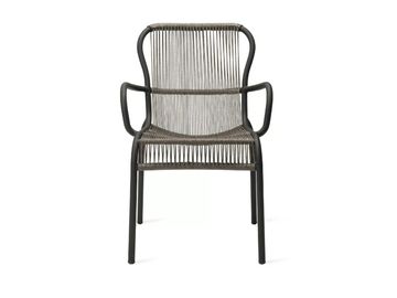 LOOP - Stackable polyethylene fibre garden chair with armrests by Vincent Sheppard - view 3